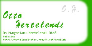 otto hertelendi business card