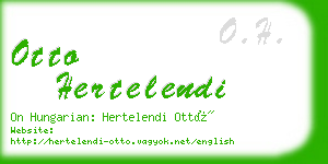 otto hertelendi business card